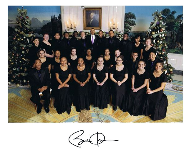 Woodside Chorus at White House with President Obama